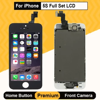 

Complete LCD for iPhone 5S Pantalla Screen Replacement Full Set 3D Touch Digitizer Assembly Display Front Camera No Dead Pixles