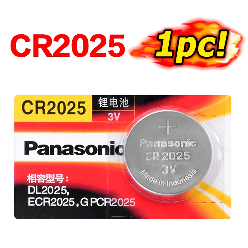 PANASONIC 1 шт. оригинальный литиевый кнопочный элемент Батарея CR2025 часы 3V Управление