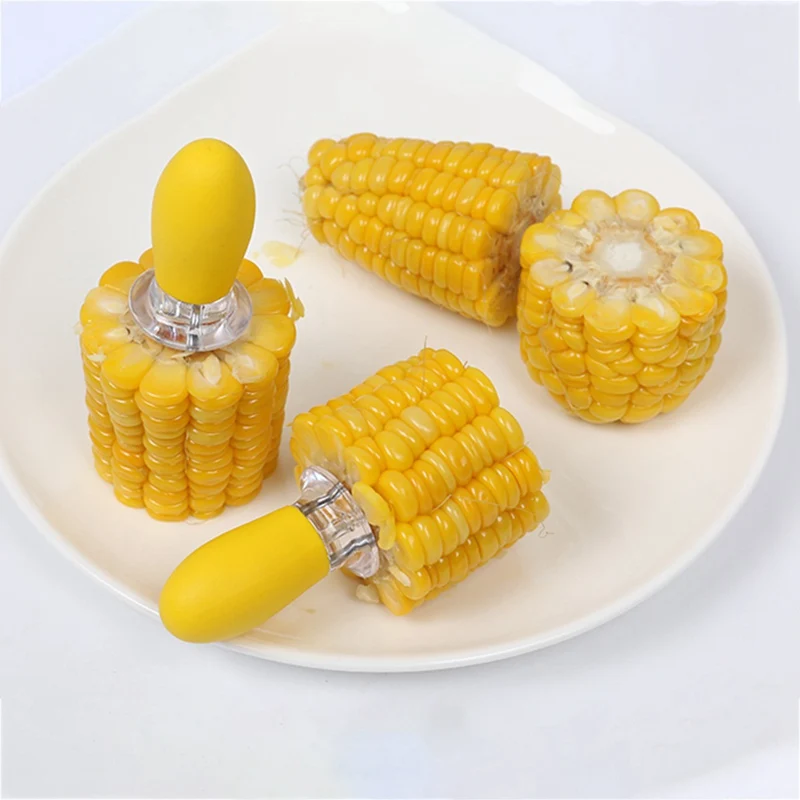 2pcs/Set Twin Prong Barbecue Stainless Steel BBQ Corn Holders Multifunction Corn Cob Fork Holder Skewers Needle BBQ Tools