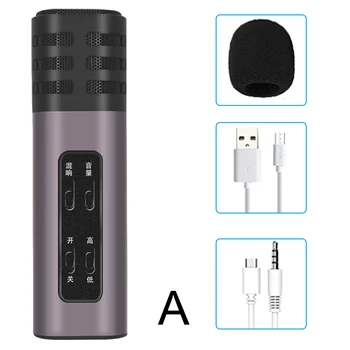 

Digital Microphone Phone Real Time Ear Return Record A Capacitor Speaker Karaoke Microphone GK99