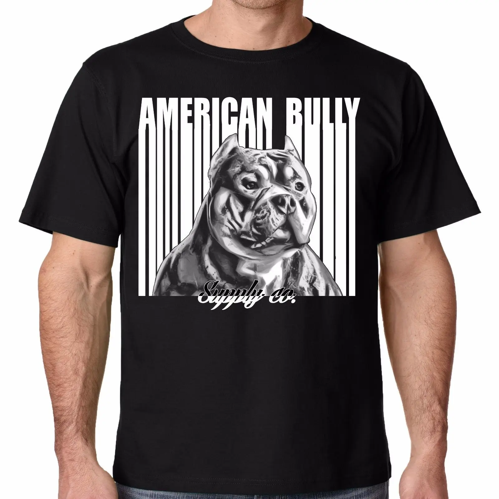 

Barcode pit bull and bully breed t shirt for American Bully and Pitbull lovers!Cool Casual pride t shirt men Unisex Fashion