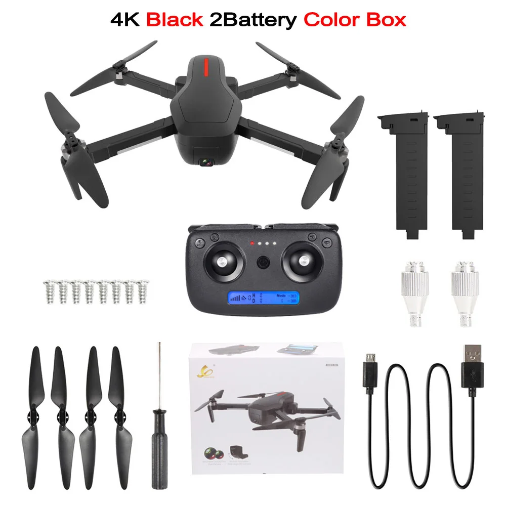 W10 4K 2B BX B LAUMOX W10 Дрон gps 5G wifi FPV с камерой 4K HD бесщеточный мотор селфи складной Радиоуправляемый квадрокоптер вертолет Дрон Vs SG906 XS812 - Цвет: W10 4K 2B BX B