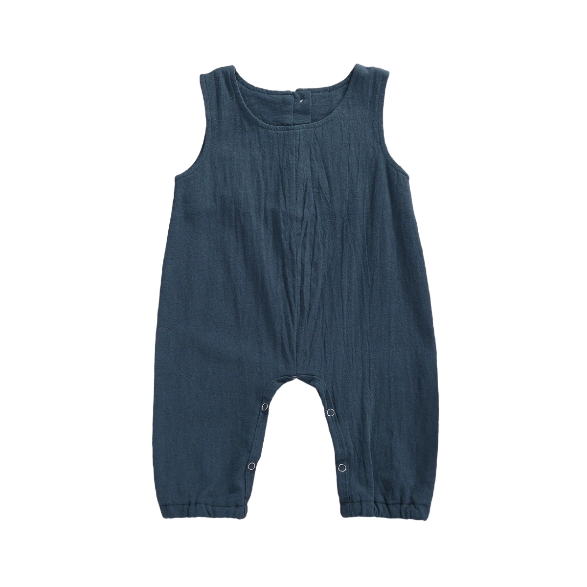 0-24M Newborn Baby Sleeveless Jumpsuit Summer Casual Cotton Round Romper Solid Color bodysuit |