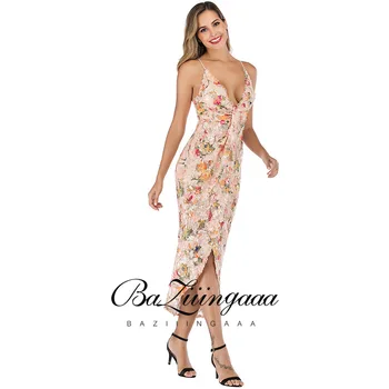 

New Elegant Woman Evening Gown Plus size slim printed long evening dress Suitable for Formal Parties