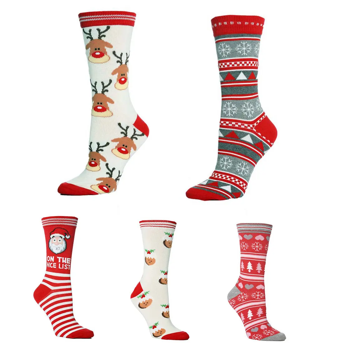 Новые женские носки для рождественских подарков, теплые мягкие хлопковые носки, милые носки с героями мультфильмов, мужские и женские чулки, зимние носки с принтом
