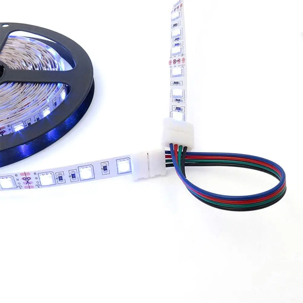 RGB светильник комплект соединителей SMD 5050 10 мм без пайки аксессуары для светодиодной ленты Т-образный светильник