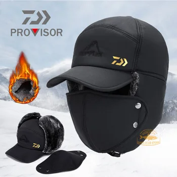 BIG DEAL ❤️ 2020 DAIWA Fishing Winter Thermal Bomber Hats Men Women Fashion Ear Protection Face Windproof Ski Cap Velvet Thicken Couple Hat - discount item 30% OFF Sports & Entertainment