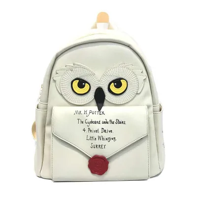 Peripheral Owl School Bag Red Flower 