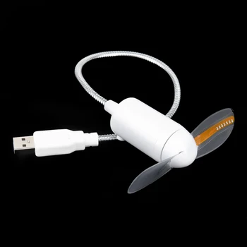 

DC 5V USB1.0 USB2.0 LED Fake Clock Fan USB Powered Cooling Flashing Function Gadgets with USB Changing Cable Plastic+Metal