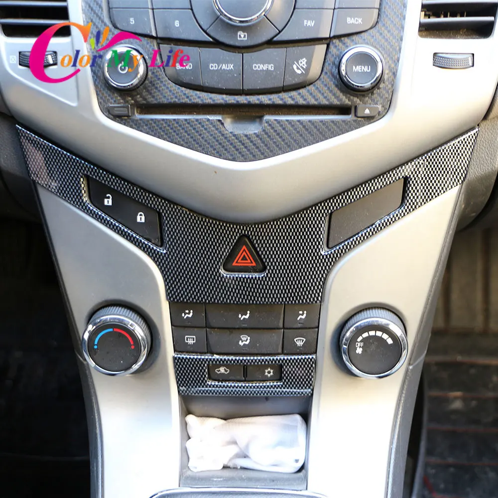 

Color My Life ABS Chrome Center Console Panel Air Conditioning Vent Sequin Trim Sticker for Chevrolet Cruze Sedan Hatchback