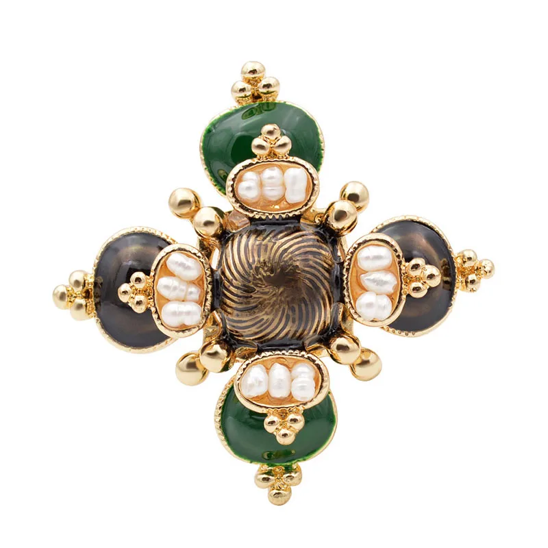 CINDY-XIANG-Freshwater-Pearl-Cross-Brooches-Unisex-Baroque-Pins-Women-and-Men-Jewelry-Enamel-Broches-High