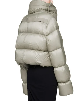 

Women 2019 Winter New design Brand Super quality Oversized hooded Thick Warm 90% White Down Parka Long Coat Female Outerwear