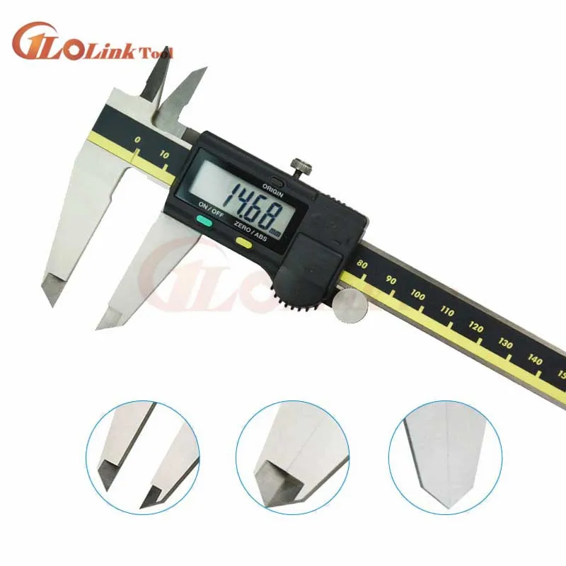 200mm Stainless Steel Electronic Digital Vernier Caliper Micrometer Guage in Box 