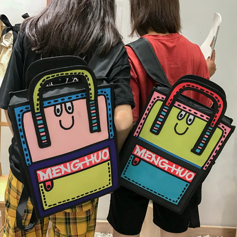 

B02094 Personalized ACG Elements Backpack Women Men Contrasting Colored Travel Backpack School Students Shoulder Bags