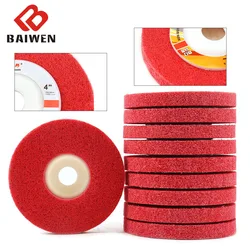 Disques abrasifs Non tissés Dremel pour le polissage du métal et de l'acier inoxydable, roue de polissage en Fiber de Nylon, 4 pouces 