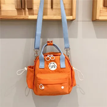 

Mini backpack nylon bag female outdoor solid color backpack female multi-function travel bag school bags for teenage girls