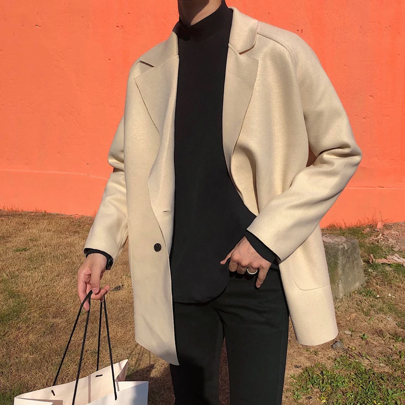 Men's windbreaker jacket autumn and winter new material windbreaker handsome jacket youth fashion trend men's clothing
