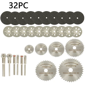 

32pcs/set Diamond Cutting Discs Circular Saw Blade Cut-Off Wood Grinding Wheel Diamond Metal Cutting Discs