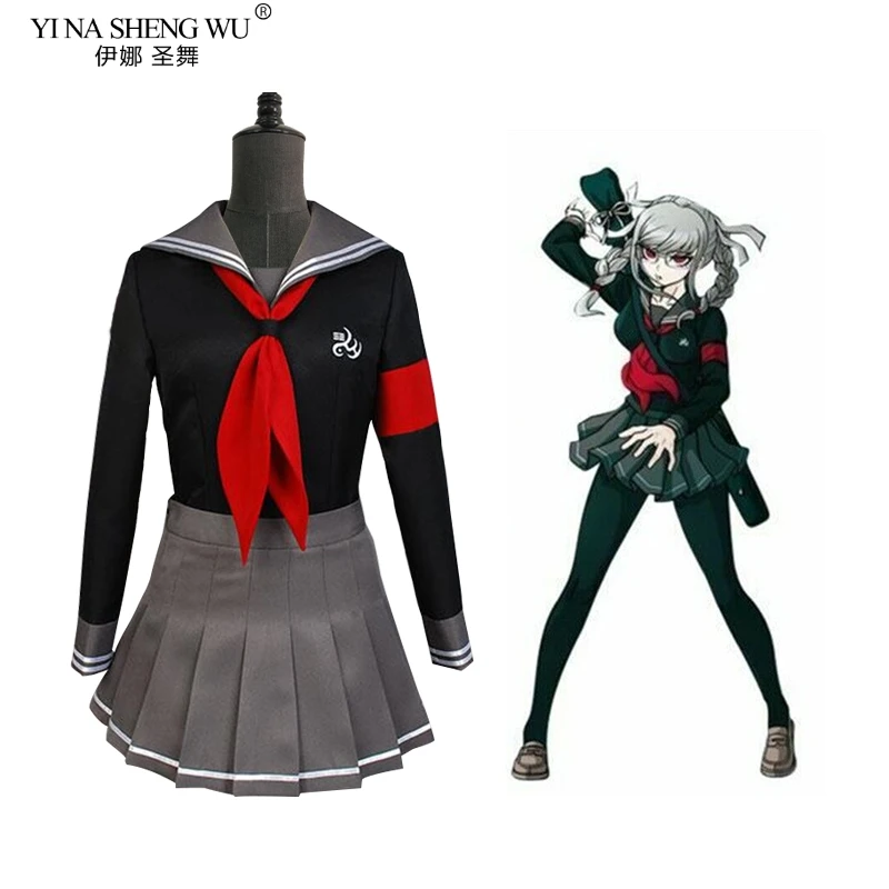 Новый карнавальный костюм Peko Pekoyama Cos аниме Danganronp2 для девочек студенток JK