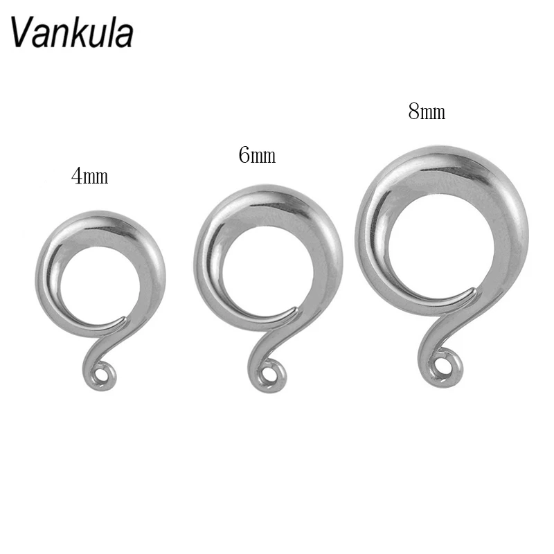 Vankula 2 шт. 316L Нержавеющая сталь затычка для ушей туннели темно-зеленый тела пирсинг, ушные измерительные приборы с ножными креплениями Натуральный камень ухо весов