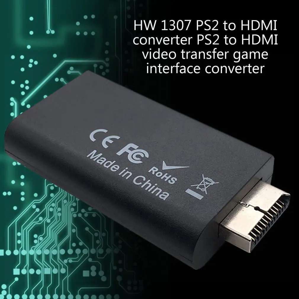 Для PS2 к HDMI 480i/480 p/576i аудио видео конвертер адаптер с 3,5 мм аудио выход поддерживает для PS2 режимов отображения