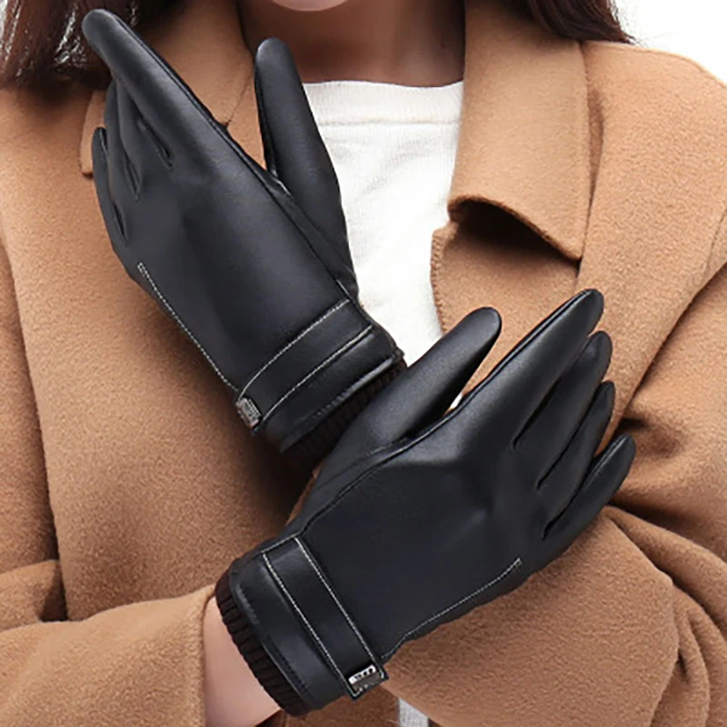 Перчатки дл пар сенсорного экрана Мужские Зимние перчатки для вождения велоспорта водонепроницаемые плюшевые женские перчатки для мытья кожи теплые зимние