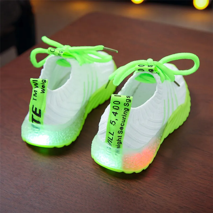 Children's sneakers LED lights boys and girls candy color soccer shoes LED light sports shoes casual shoes light shoes #40J30 (20)