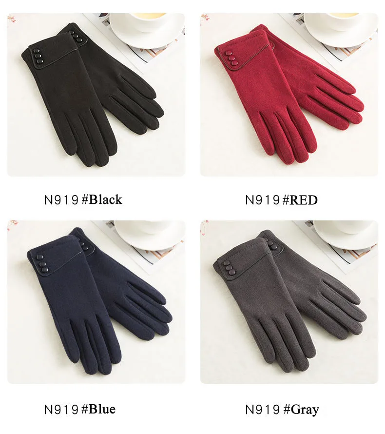 ECOBROS классические Luvas de inverno женские модные зимние перчатки для активного отдыха, спортивная теплая и бархатная перчатки для сенсорного экрана перчатки