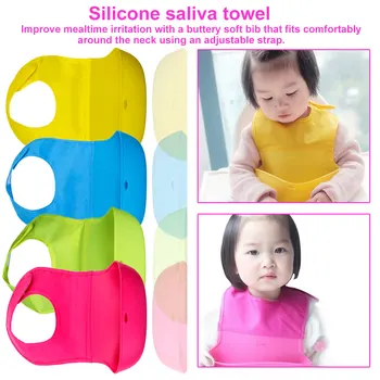

Baby Bibs Waterproof Silicone Feeding Baby Saliva Towel Newborn Cartoon Aprons Baby Bibs Adjustable Burp Cloths Bandana