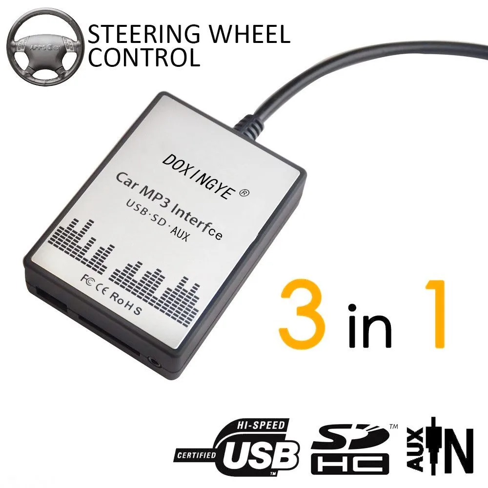 US $36.45 DOXINGYE USB SD AUX Car MP3 Music Adapter CD Changer Audio Adapte For Nissan Almera Maxima Teana Infiniti FXEX 48PIN Interface