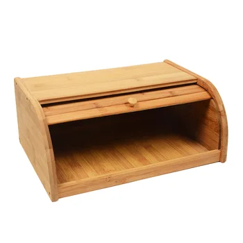 

Bamboo Roll Bread Box Eco-friendly Cooking Baking Food Storage Assembly Case Required Kitchen Home Holder