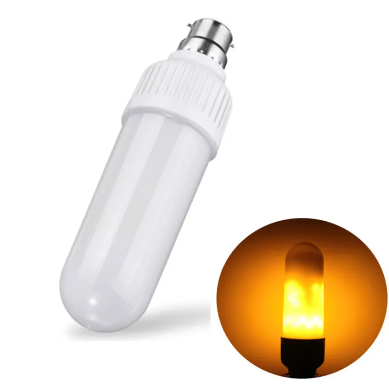 1 шт. E27 B22 5 Вт 2835 SMD СВЕТОДИОДНЫЙ пламя лампы мерцание огня светодиодный