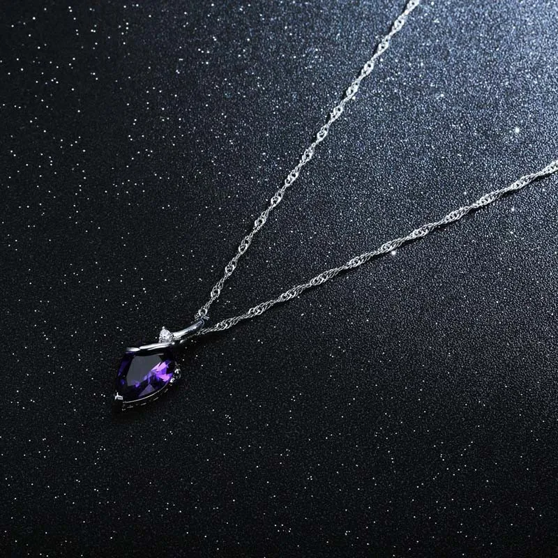 New-Design-AAA-Austrian-Cubic-Pendant-Necklace-on-Silver-Color-Purple-Zircon-Water-Drop-Pendant-for (2)