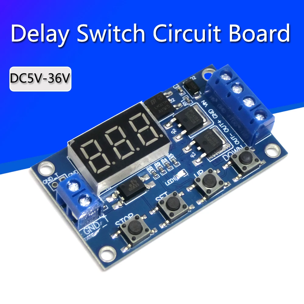 LED DC 5V~36V Dual MOS Control Cycle Trigger Timer Delay Relay Module Switch/_kz