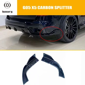 

G05 X5 Carbon Fiber Rear Bumper Side Splitter Apron for BMW New X5 with M Package 2019 UP
