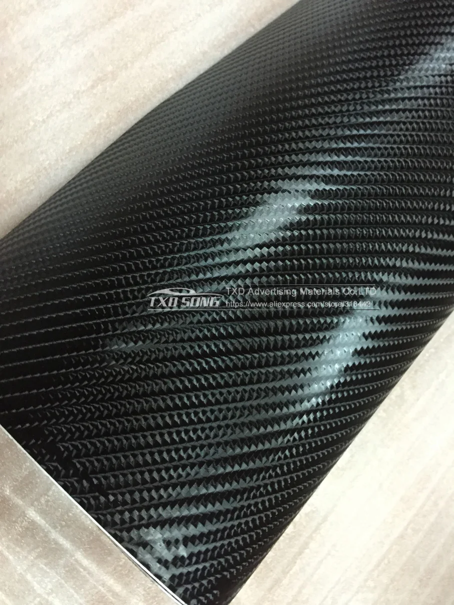 custom car seat covers Premium quality 10/20/30/40/50/60X152CM 6D Carbon fiber film super big texture 6D carbon wrap sticker with air free bubbles6D Glossy Carbon Vinyl Wrap with Air Release Bubbles Free plate number