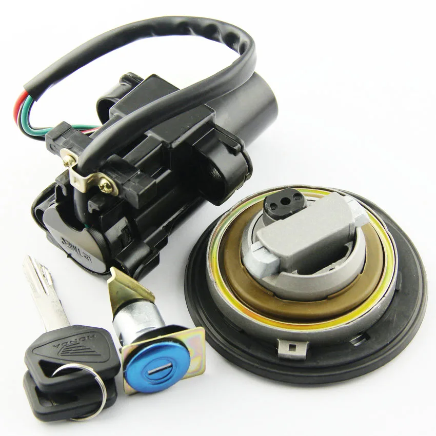 

Motorcycle Ignition Switch Fuel Gas Tank Cap Cover Seat Lock Key Set Kit For Honda FMX650 CB250 Hornet 250 35010-MFC-640 Moto
