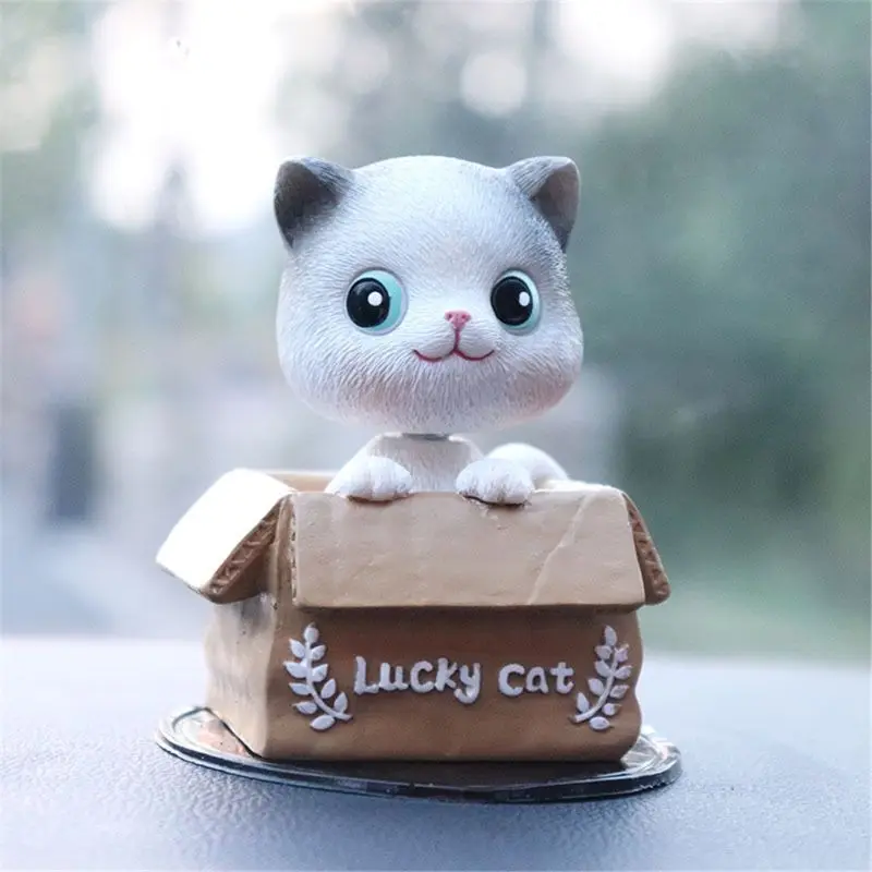 Lucky Cat в коробке фигурка животного модель приборной панели Декор Авто украшения автомобиля домашний декор