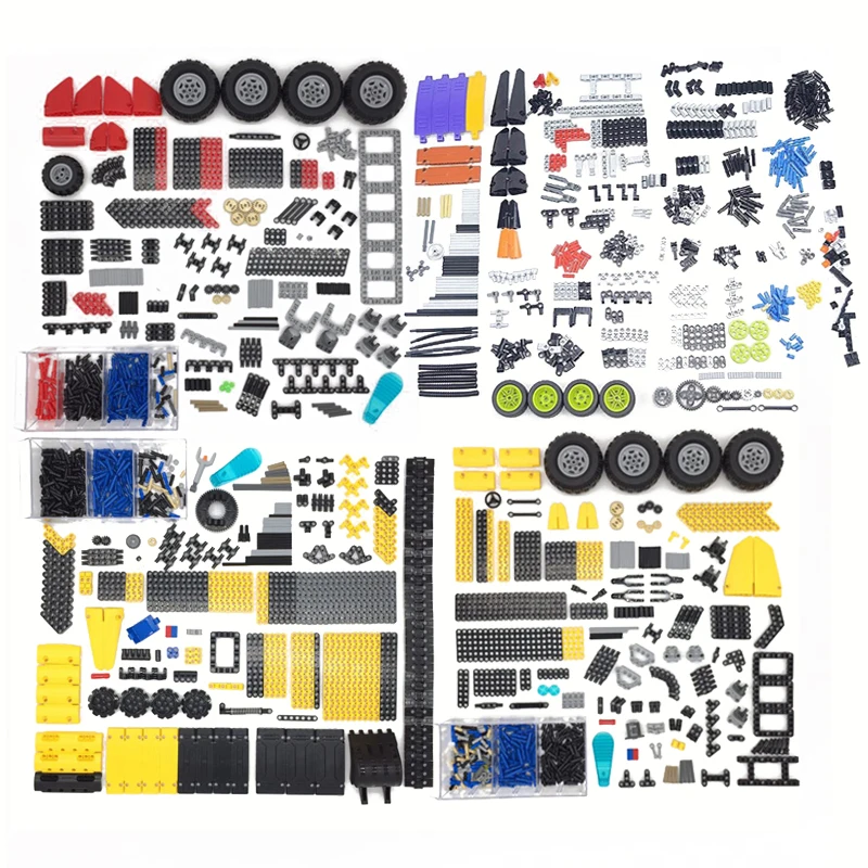 400-600 шт+ Technic зубчатые блоки, стойки, аксессуары для поперечной оси, автомобильные шины, набор, соединитель для грузовиков, игрушка, совместимая с MOC, объемные Строительные кирпичи