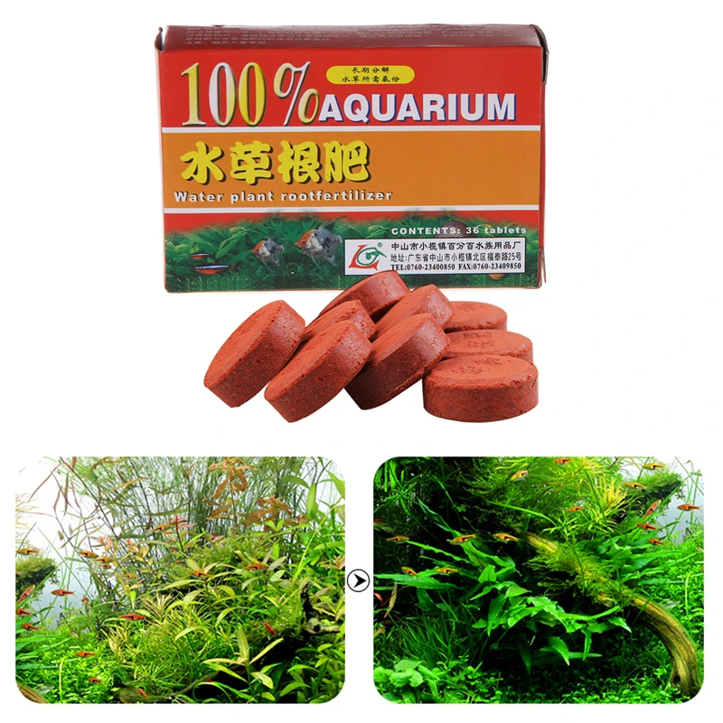36 Tablets Aquarium Grass Plant Root Fertilizer Water Plant Tank Weed Fertilizer With Active