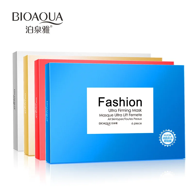 

Bioaqua 10pcs/bag Gold Bright Lifting Face Tight Skin Silk Mask Autumn Winter Moisturizing Oil Control Facial Mask For The Face