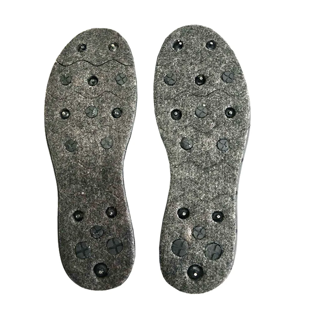 JEERKOOL Rock Felt Sole With Nails Removable Sole Felt Spike Bottom Quality for Rocking Shoes Fishing Waders Size 39-45