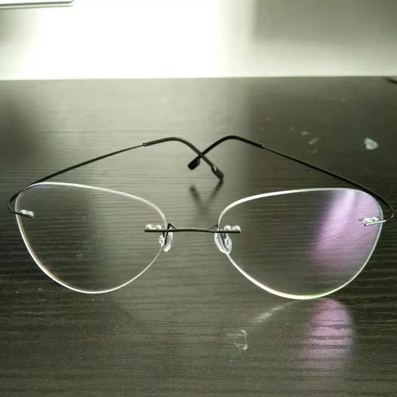 Pilot Ultra-light Men Glasses Frames Rimless Eyeglasses Optical Business Eyewear Prescription Titanium Alloy Light Handsome