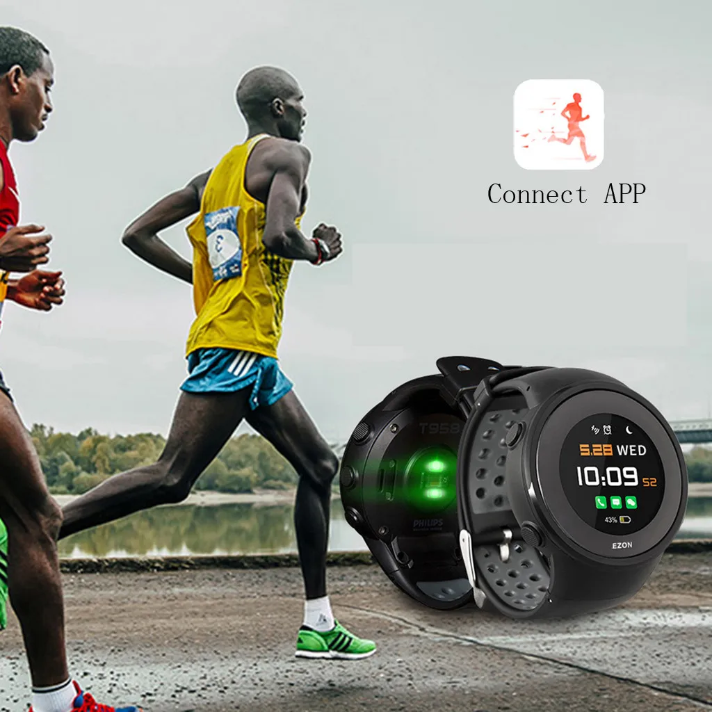 EZON T958 gps модные часы Smart Watch Для мужчин женщин Бег Спорт Смарт Blueteeth с