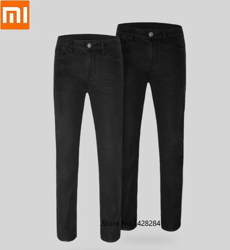 Xiaomi новые классические черные мужские джинсы прямые экологически чистые джинсовые брюки