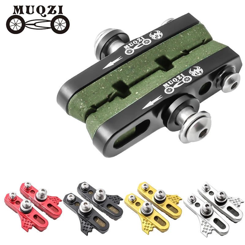 

MUQZI MTB Bicycle Brake Shoes for Carbon Fiber Wheels CNC Silent Road Bike C Brake Blocks Pads Cycling Rubber Sheet Accessories​