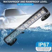 

General New Car 12 LED strobe light magnet ceiling long row strobe warning light stick light suitable For dangerous emergency