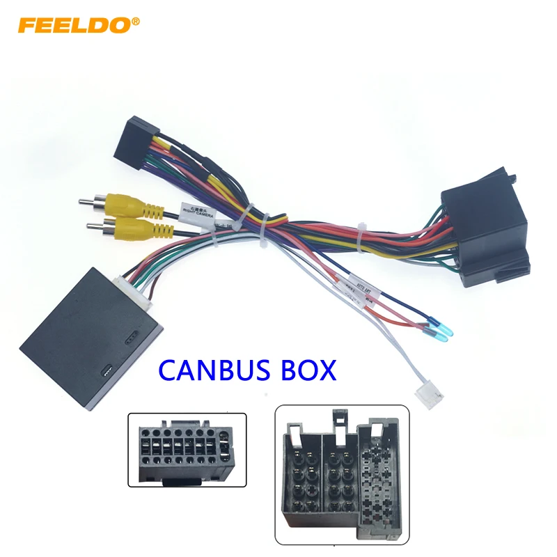 

FEELDO Car 16pin Audio Wiring Harness With Canbus Box For Great Wall Hover H6 Aftermarket Stereo Installation Wire Adapter #6602