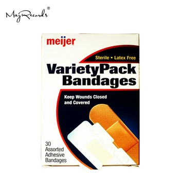 

Free Shipping 90 Pcs/3Boxes Variety Pack Adhesive Bandages Assorted Sizes Flexible First aid Hemostasis Outdoor Band aid