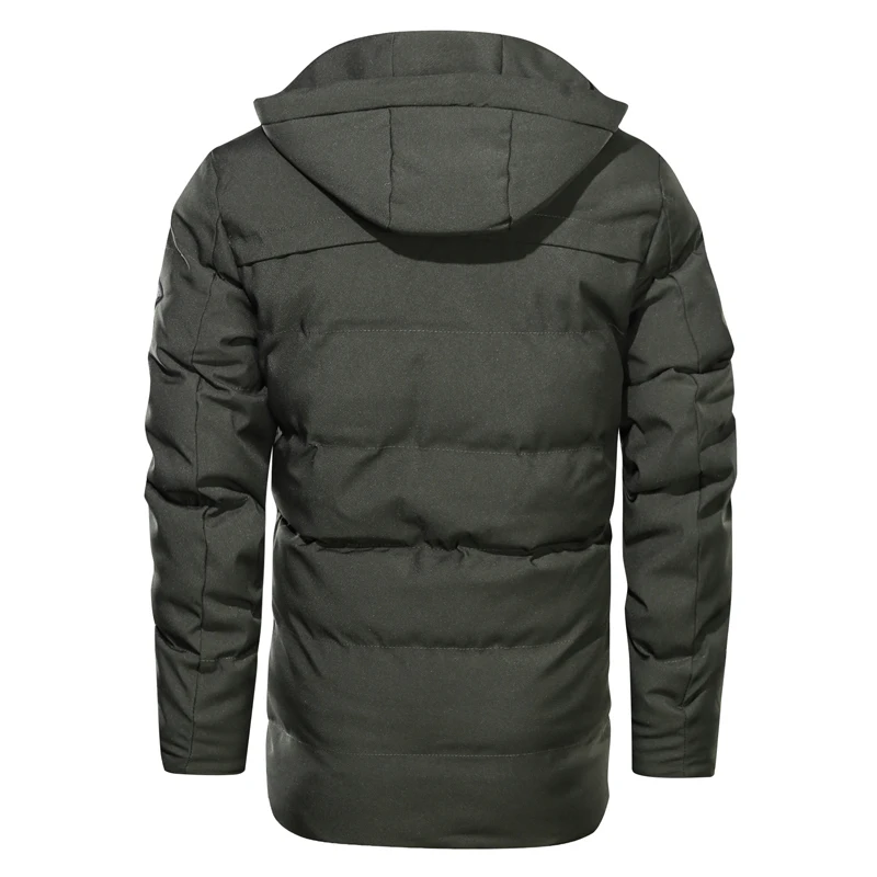 MANTLCONX, Длинные парки, зимняя куртка для мужчин,, теплая ветрозащитная верхняя одежда, хлопковое пальто с подкладкой, высокое качество, мужские зимние парки с капюшоном